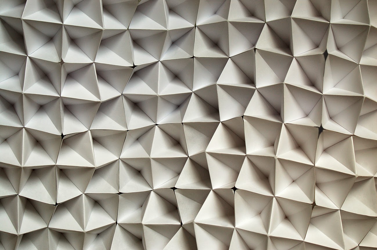 Wall-Mounted Geometric Paper Sculpture