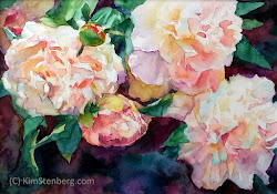 watercolor peony rhapsody painting