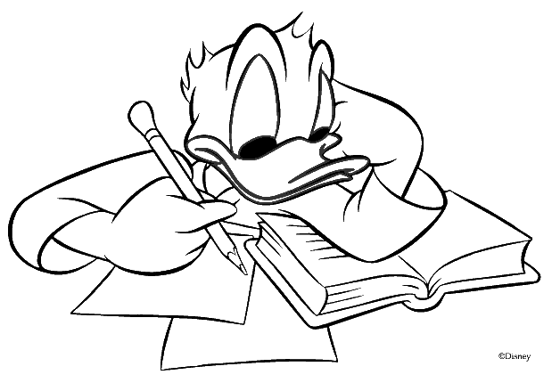 imagens Pato Donald pintar Desenhos Preto e Branco Pato Donald Colorir