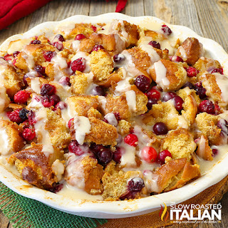 Cranberry Maple Donut Bread Pudding