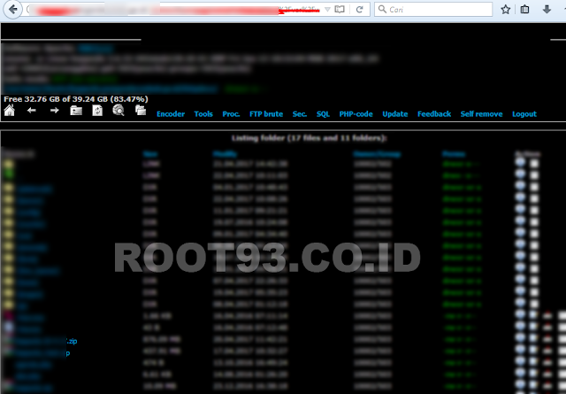 contoh web server yang dipasangi web shell