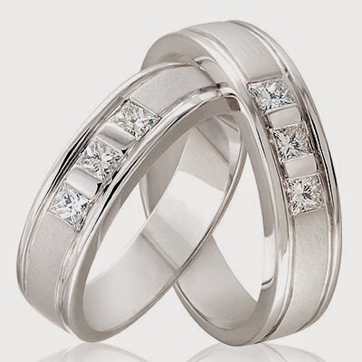 Koleksi gambar model cincin kawin emas putih dan perak unik terbaru