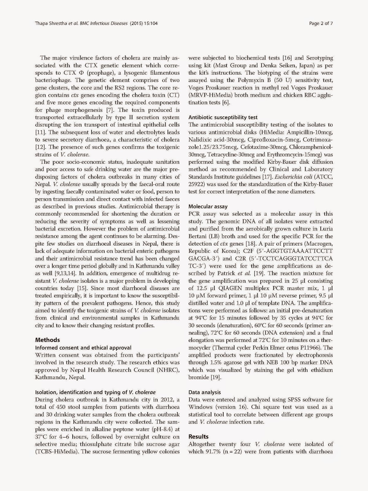 My Scientific Blog Research and Articles Article published in BMC