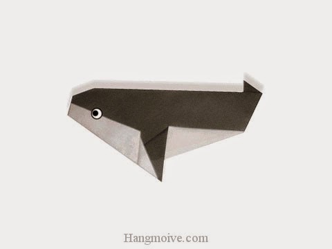 Cách gấp, xếp cá voi sát thủ bằng giấy origami - Video hướng dẫn xếp hình sinh vật dưới nước - How to fold a Killer Whale