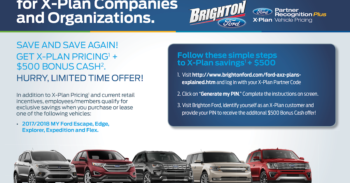 Brighton Ford XPlan 500 Bonus Cash At Brighton Ford