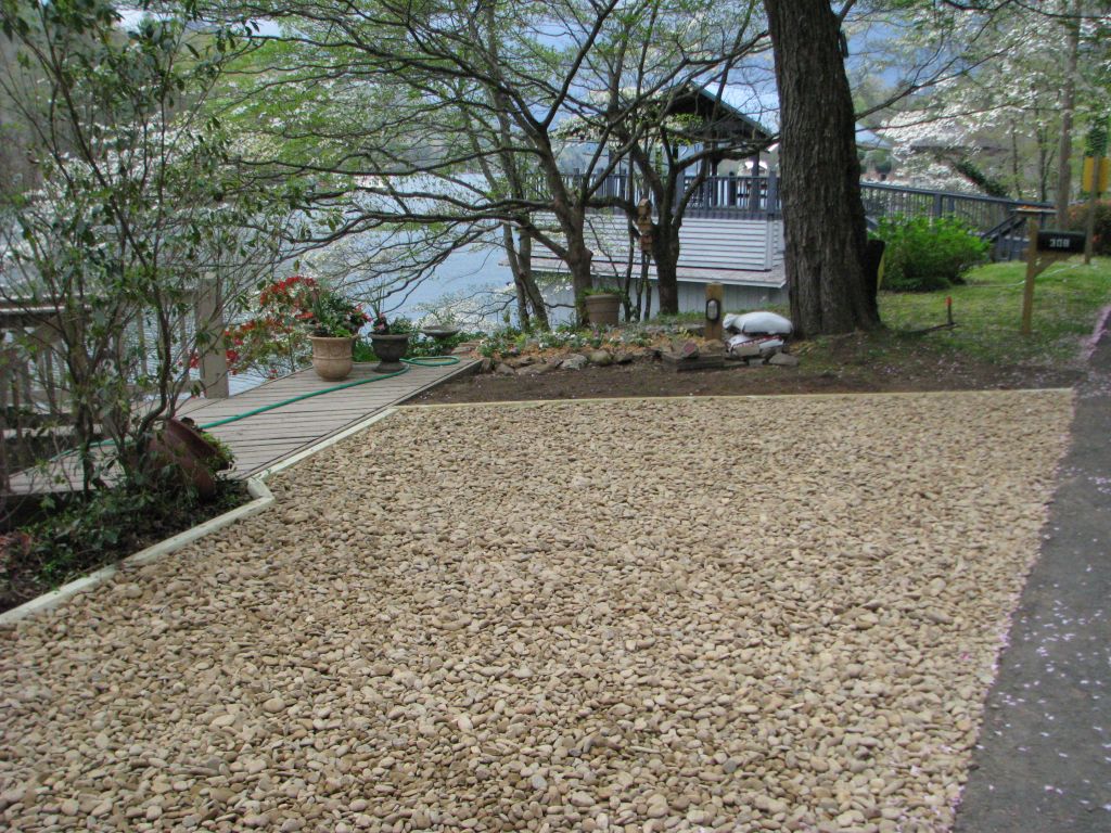 Blue Fish Lodge Parking pad goes in