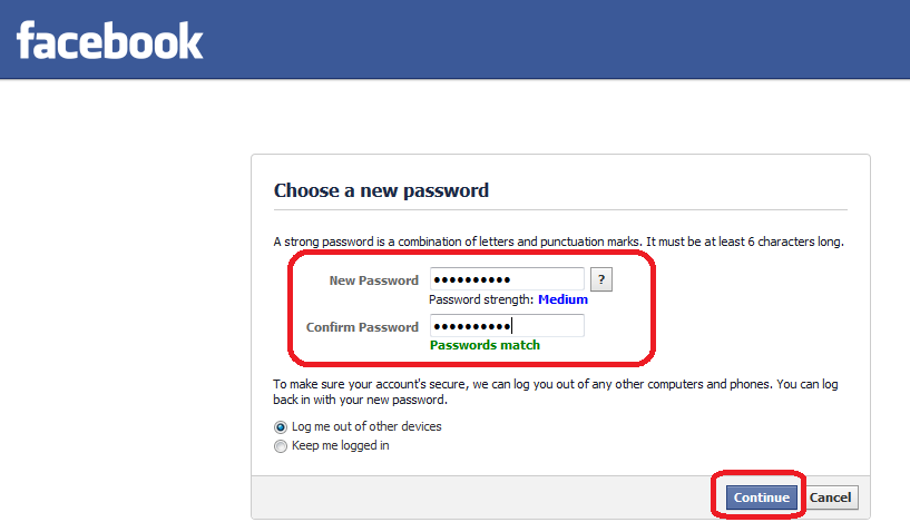 how to check my old facebook password