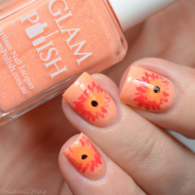 spring floral manicure