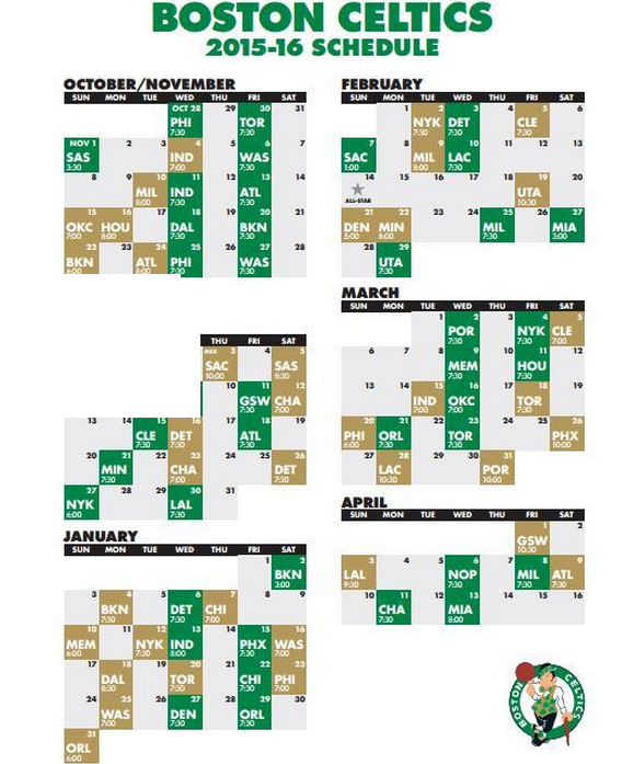 NBA schedule released, Celtics open vs 76ers on October 28