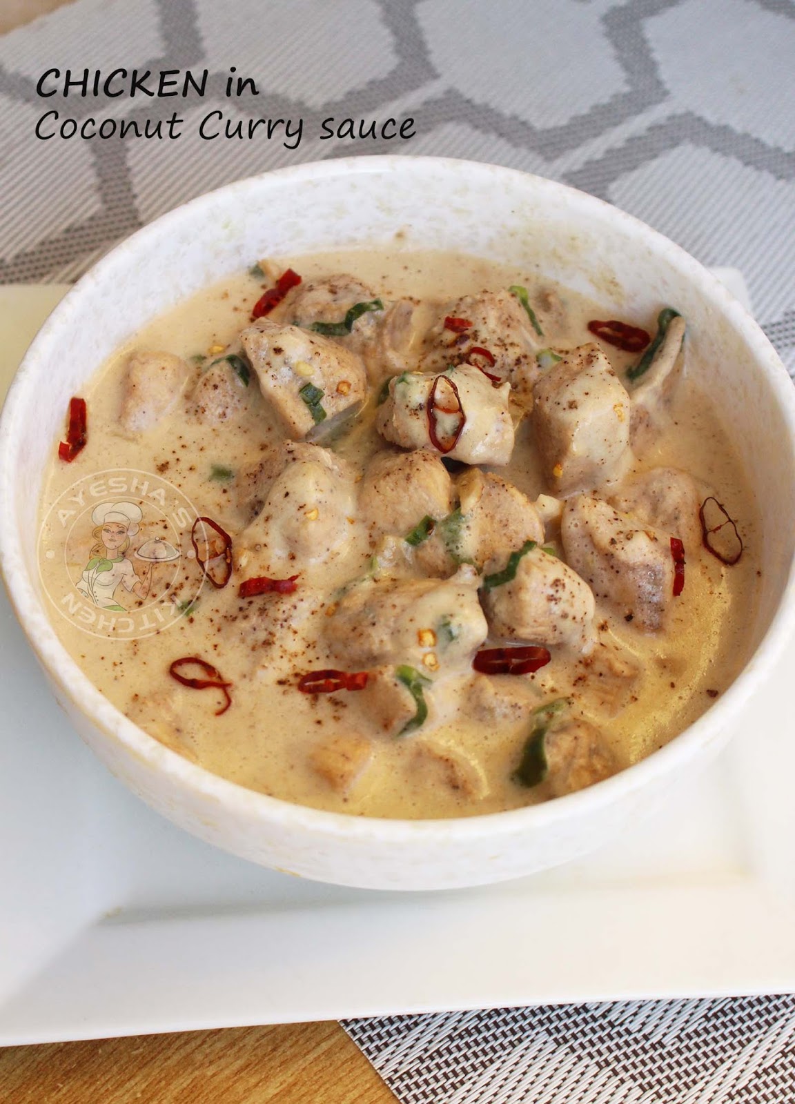 STIR FRIED CHICKEN IN COCONUT CURRY SAUCE / COCONUT CURRY CHICKEN