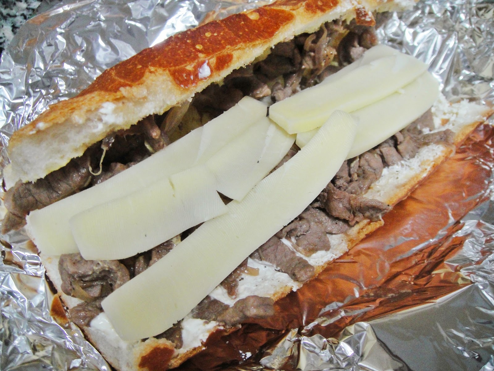 Maryam's Culinary Wonders 718. Cheese Steak Sandwich