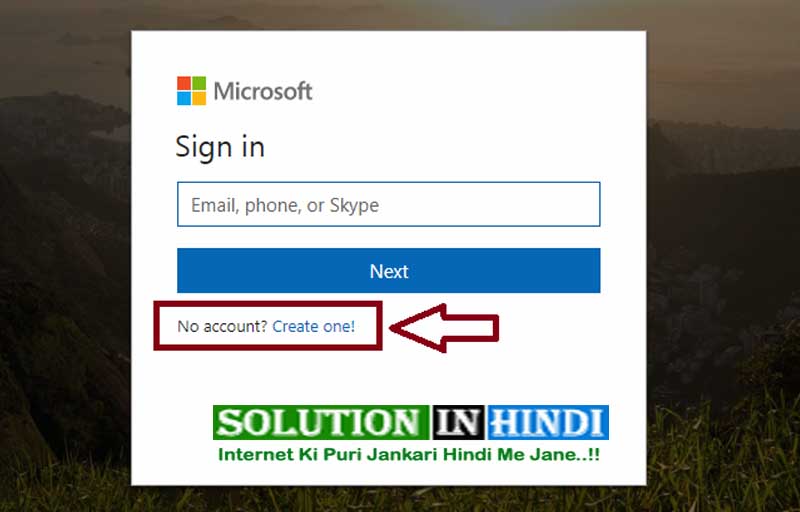 create a microsoft account