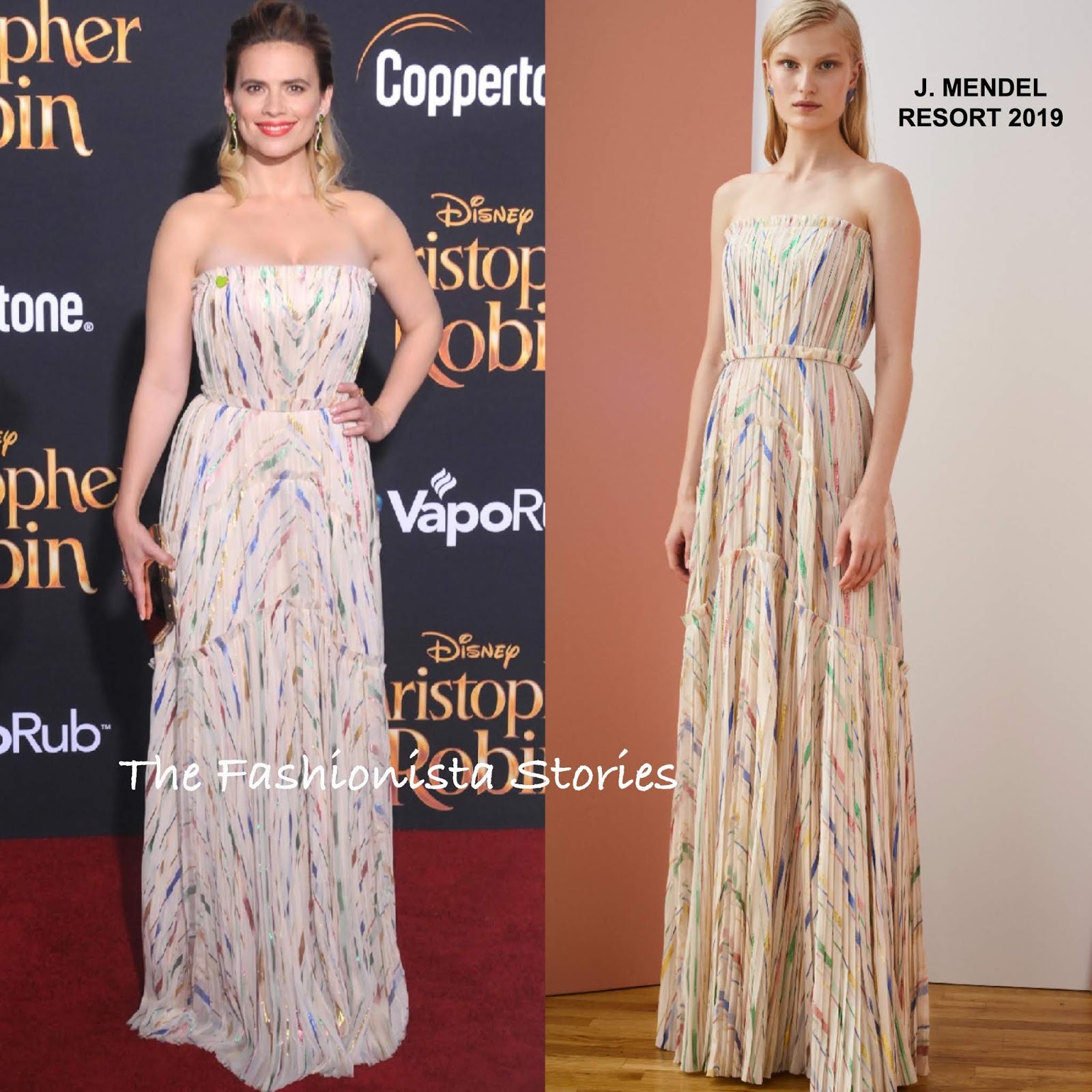 Hayley Atwell in J. Mendel at the 'Christopher Robin' LA Premiere