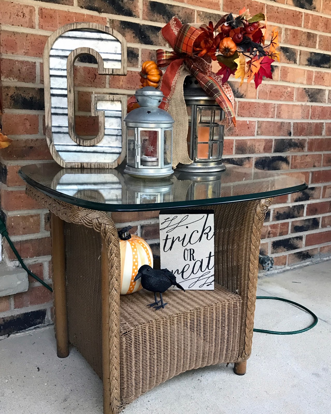 fall porch decor
