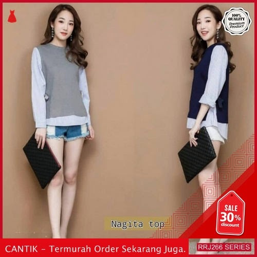 Jual RRJ266A107 Atasan Top Nagita Wanita Mc Terbaru Trendy BMGShop