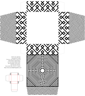 Amiens Cathedral inspired printable box with the floor labyrinth