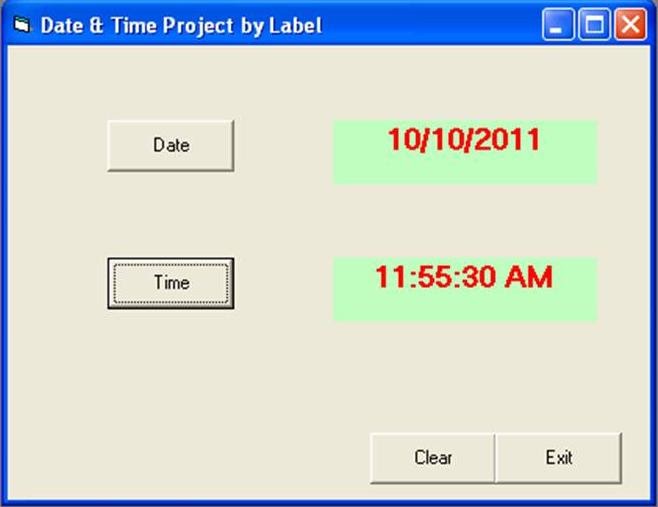 Visual Basic 6.0 Tutorials Code & Project For Beginners: Date & Time ...