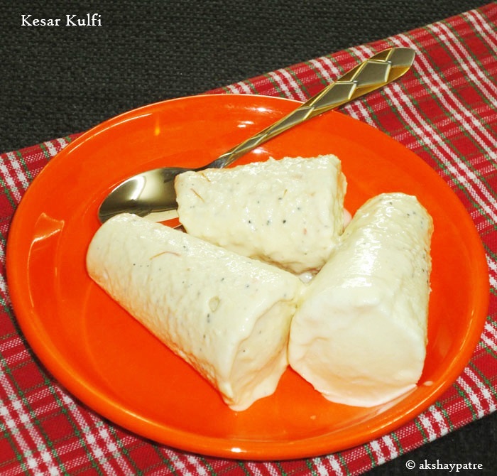 Kesar kulfi recipe Saffron kulfi Vidya's Recipes