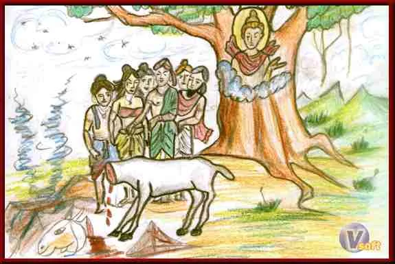 The Feast of the Dead ~ Jatak Tales In Hindi | बकरे की बलि की कथा ~ जातक कथाएँ