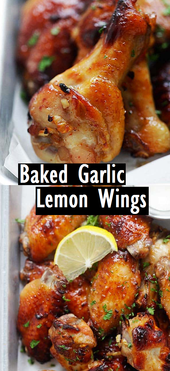 Baked Garlic Lemon Wings - Dessert & Cake Recipes