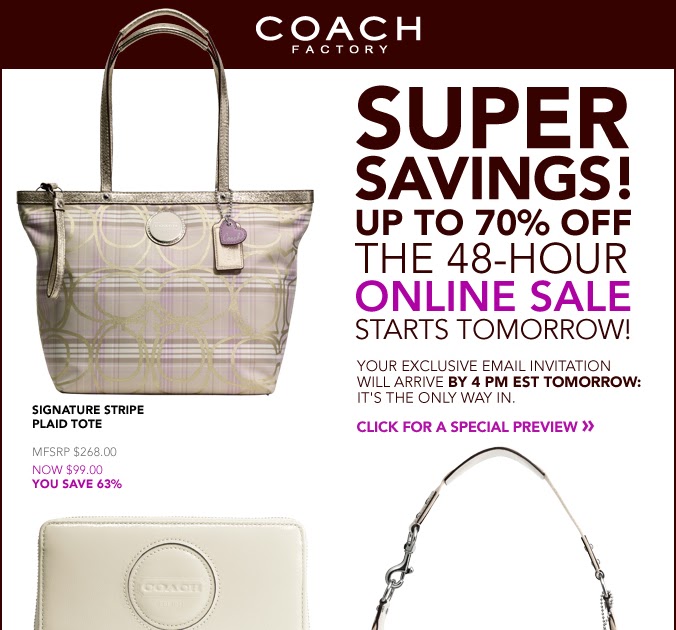 ShopHubUSA: Coach Factory Store Online Sale - starts 26 Jan, 2012