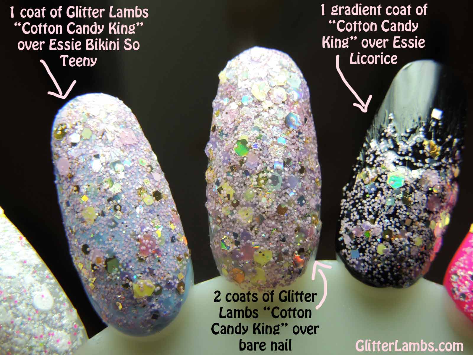 Glitter Lambs Glitter Lambs Cotton Candy King Glitter Topper Nail Polish