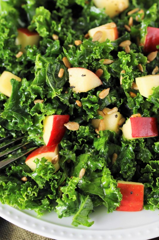 Kale & Apple Salad with Honey The Kitchen is My Playground