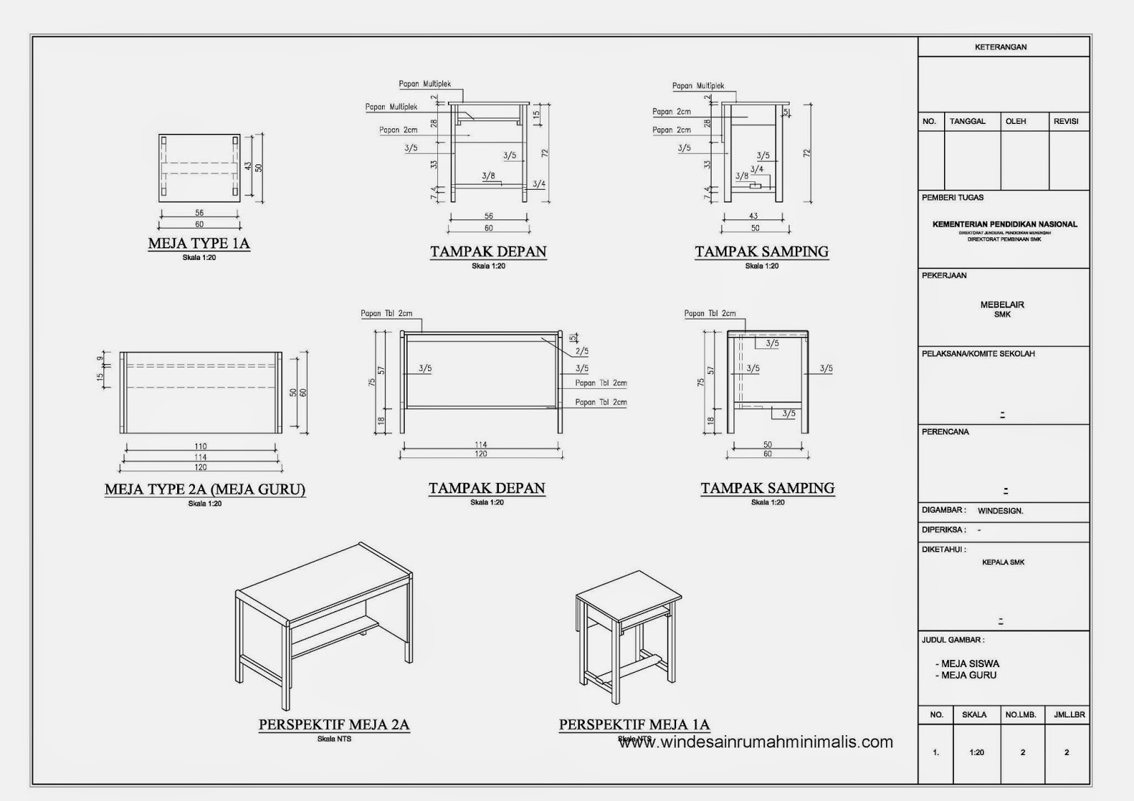 Standar desain meja kursi sekolah  (desain rumah minimalis)