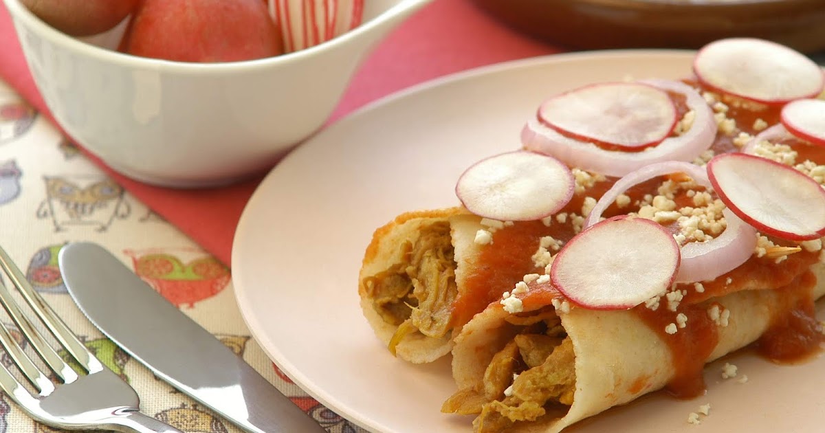 Enchiladas Rojas de Carne Deshilachada México 🇲🇽
