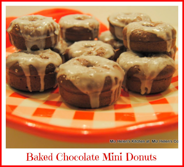 Baked Chocolate Mini Donuts at Miz Helen's Country Cottage
