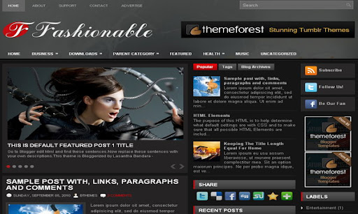 Fashionable Blogger Template