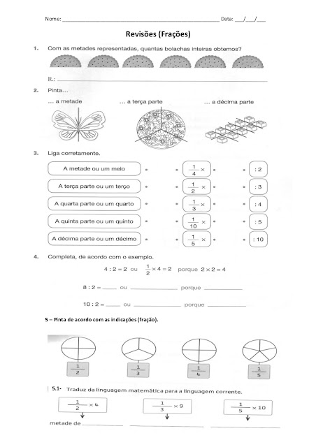 Atividades com Frações