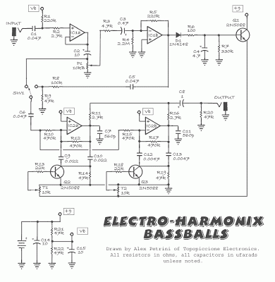 StompBoXed - The Guitar Pedal Builders Repository: EHX Bassballs Schematic