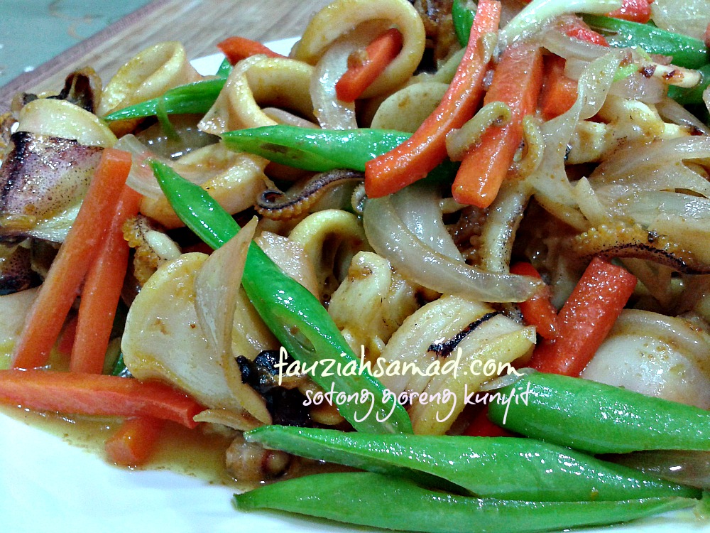 Sotong Goreng Kunyit Membuka Selera Fauziahsamadcom