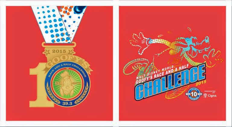 Goofy Challenge 2015 Medal and Shirt