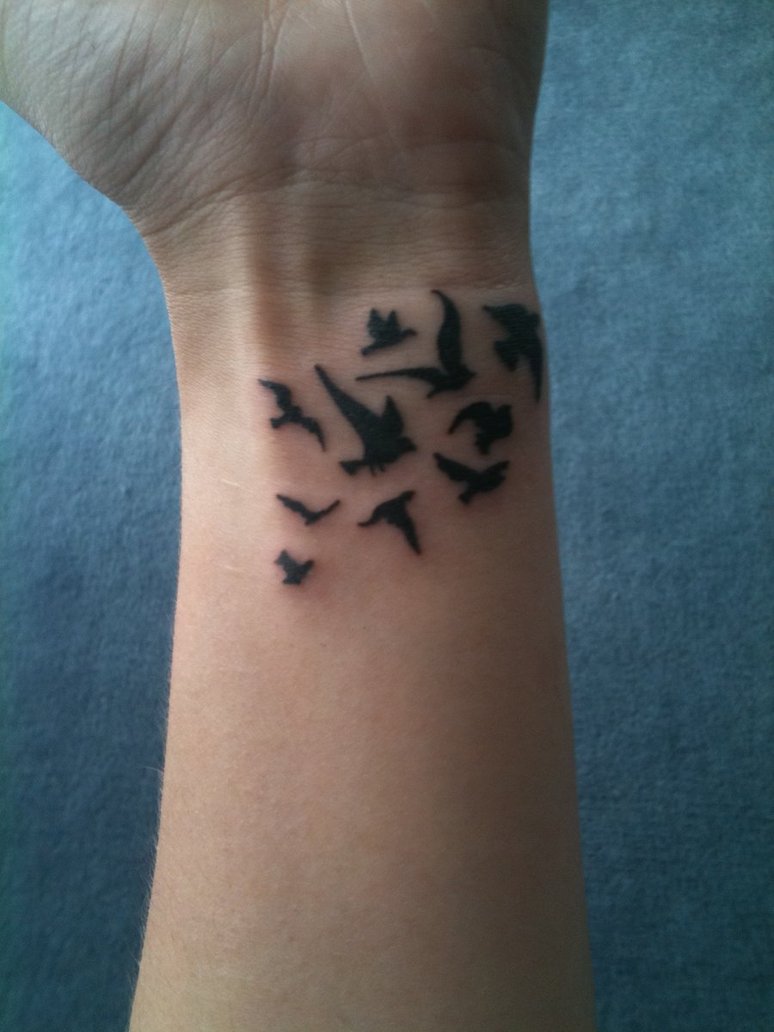 Cute Birds Tattoo On Wrist | Fresh Tattoo Ideas