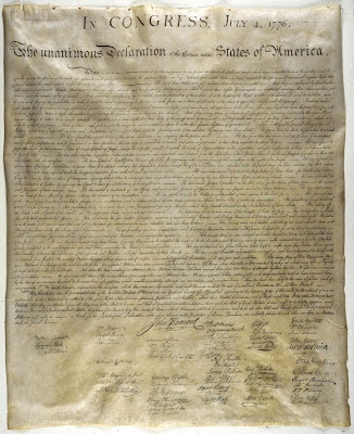 1823 Vellum Wet Ink Transfer Declaration of Independence Stan Klos Collection Copyright © Stan Klos, President Who? Forgotten Founders 2004 & 2008