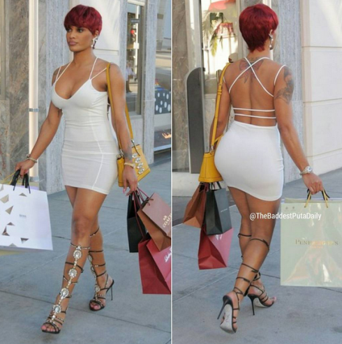 Reality star Joseline Hernandez goes shopping in a freakum dress