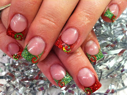 christmas nail nails acrylic designs untraditional 3d character educated youngnails through smile line