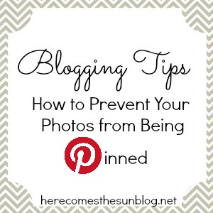 Here Comes the Sun: How to Prevent Your Photos from Being Pinned on Pinterest