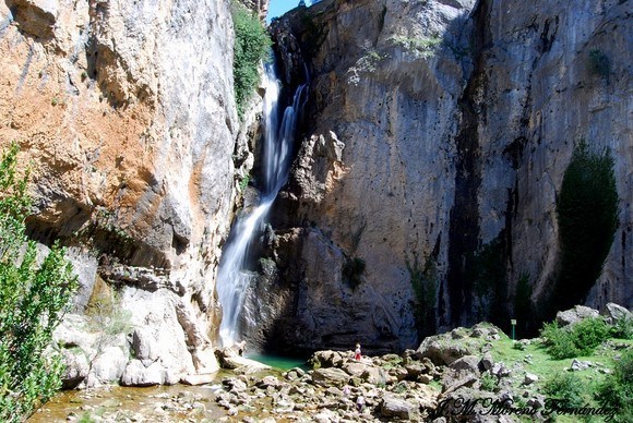 Cascada Salto de los órganos, Nacimiento del río Borosa, Sierra de Cazorla, Andalucía