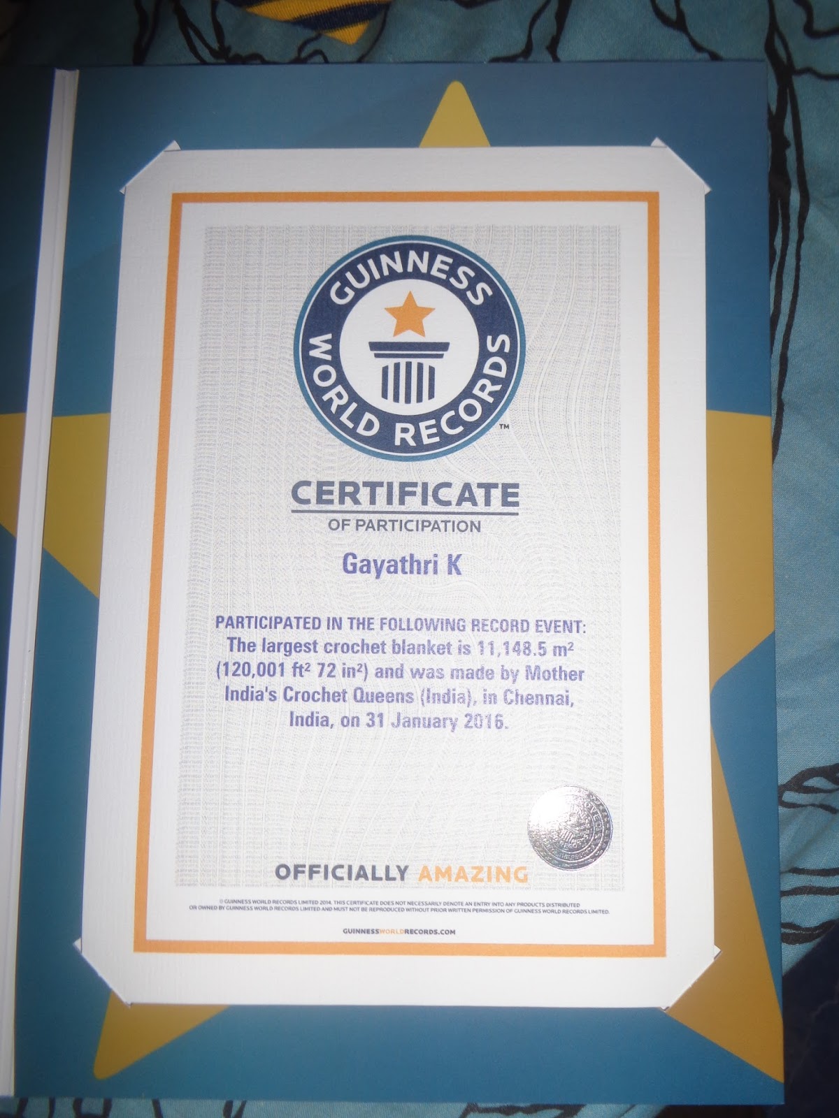 My blanket contribution to Guiness World record (Largest crochet