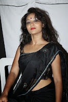HeyAndhra Bhanu hot Photos in black saree HeyAndhra.com