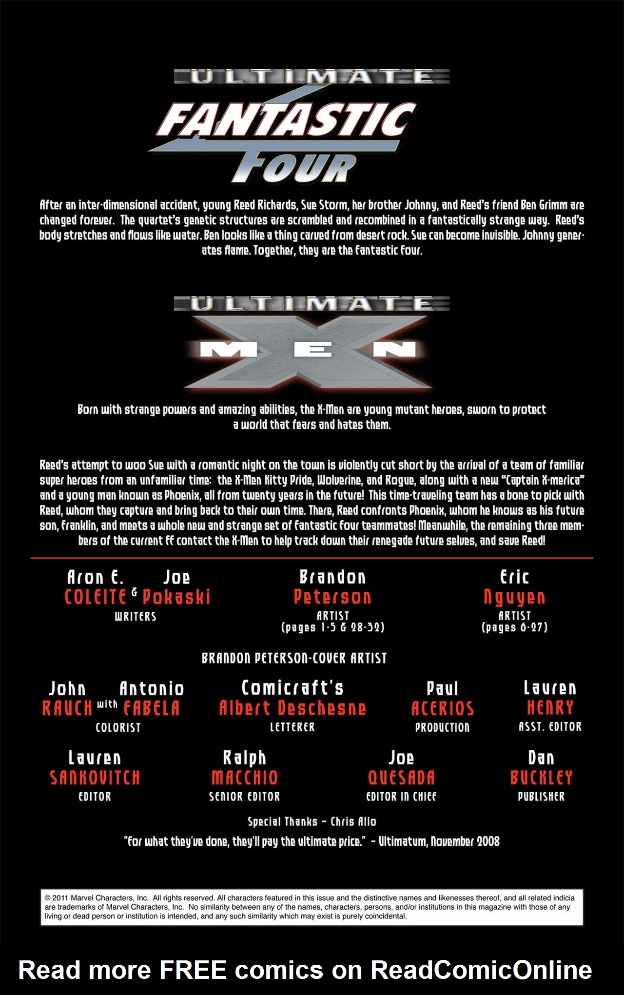 Read online Ultimate Fantastic Four/Ultimate X-Men Annual comic -  Issue # Full - 2