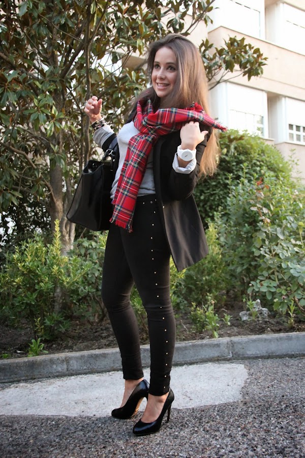 Tendencia cuadros escoceses DIY Cómo hacer una pashmina