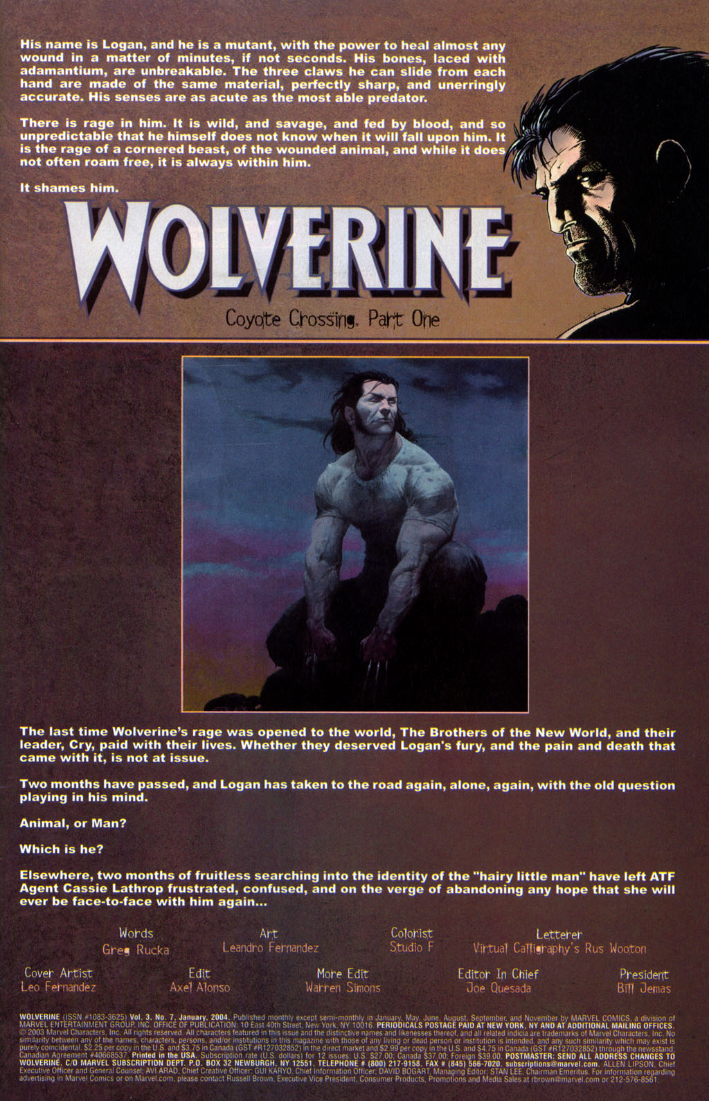 Read online Wolverine (2003) comic -  Issue #7 - 2