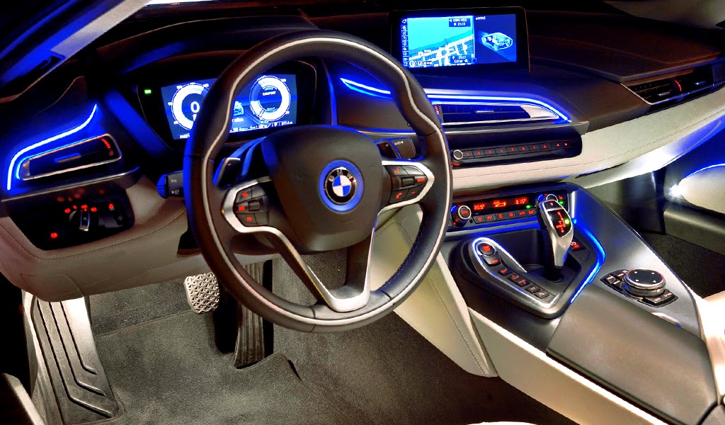 Bmw I8 Interior At Night