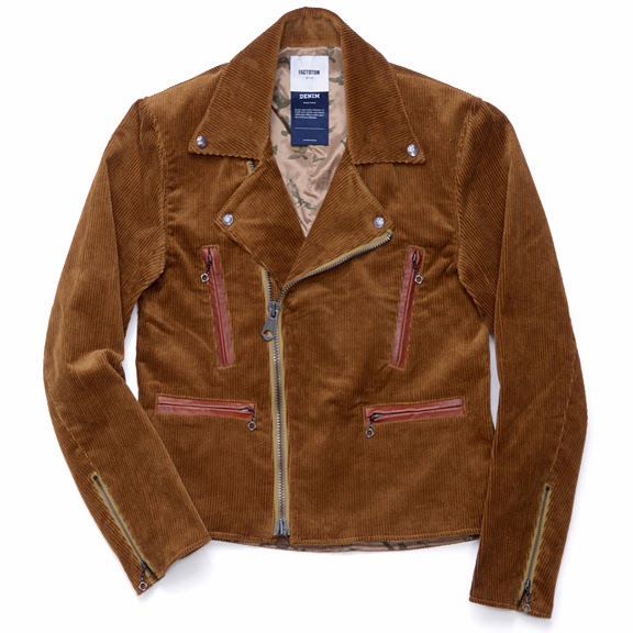 :: Factotum Sheepskin Mouton Leather Jacket & Heavy Corduroy Double ...