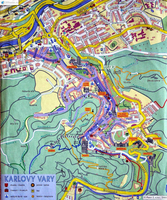 Mapa de Karlovy Vary - República Checa