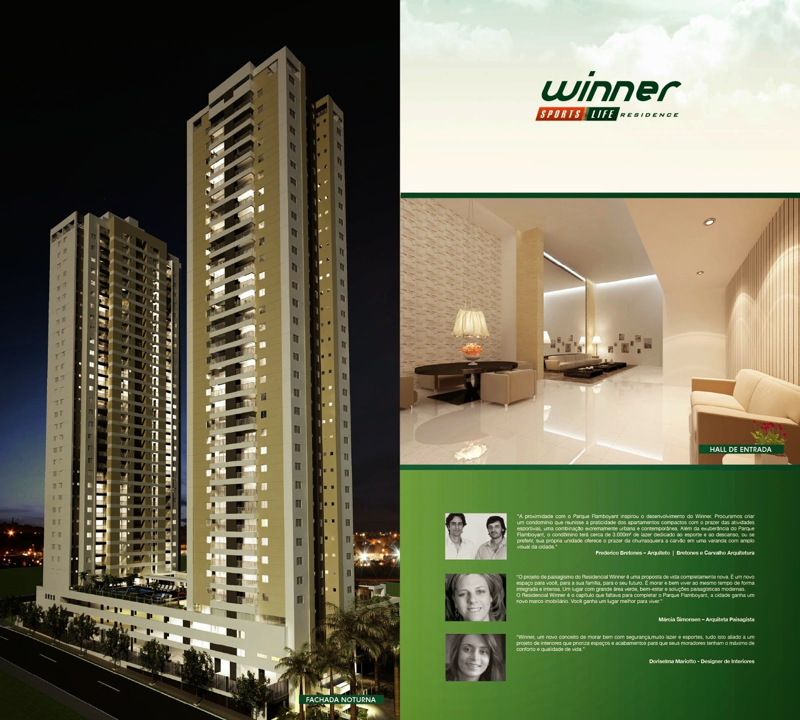 WINNER SPORTS LIFE RESIDENCE 3Q de 75m² / 2Q de 63m² / 1Q de 43m³